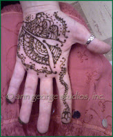 original henna tattoo palm of hand