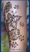 butterfly henna tattoo
