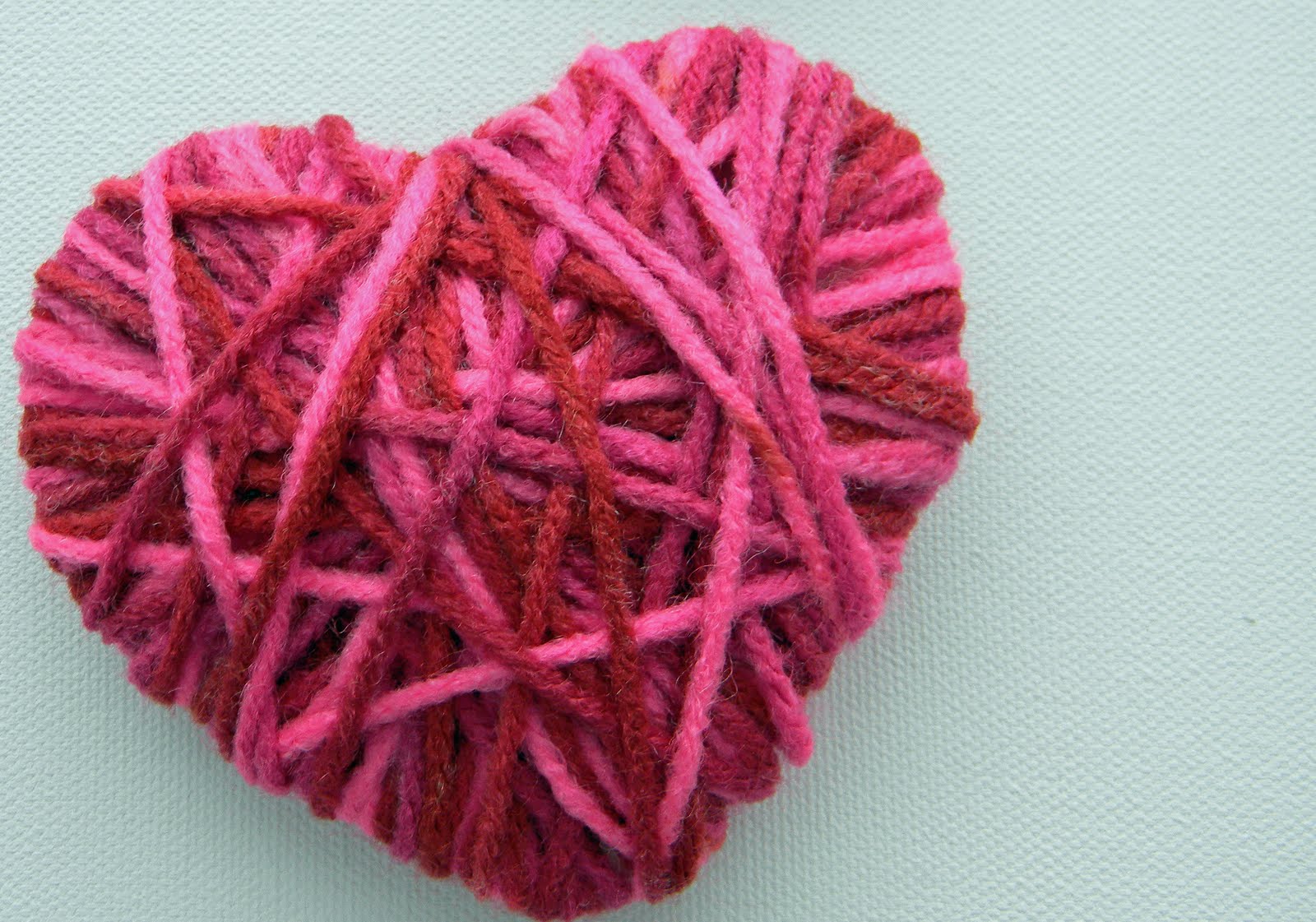 Preschool Crafts for Kids* Valentine's Day Yarn Heart Craft