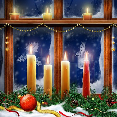 Christmas candles download free wallpapers backgrounds for Apple iPad