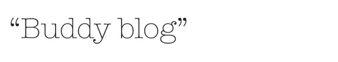 "Buddy Blog"