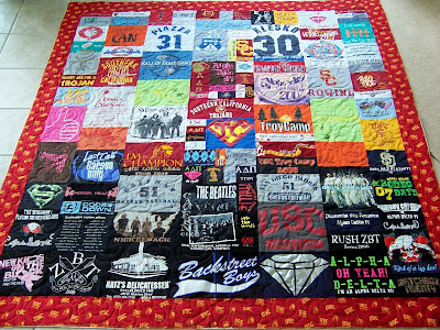 Finely Finished Quilts: Cathie's T-shirt Quilt