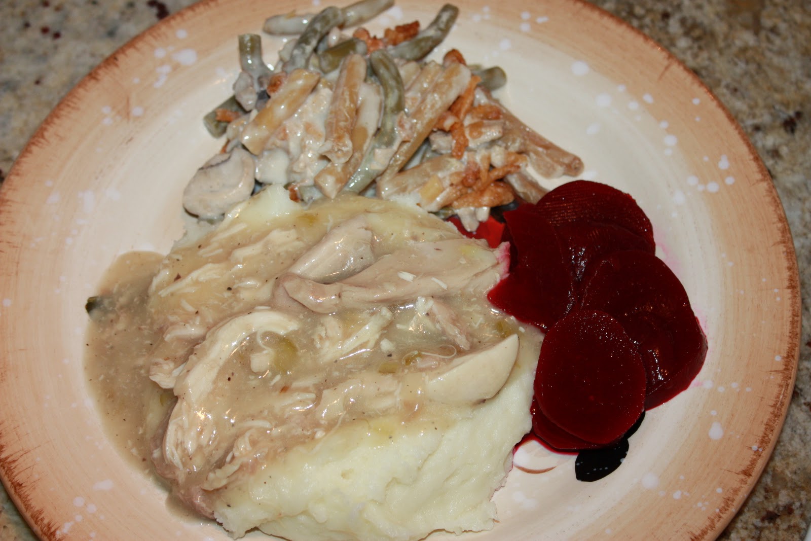 The Farmhouse Foodie Shredded Chicken and Mashed Potatoes