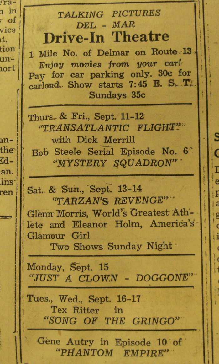 Delmar Historical And Art Society Delmar's First Drive In Movie Theatre