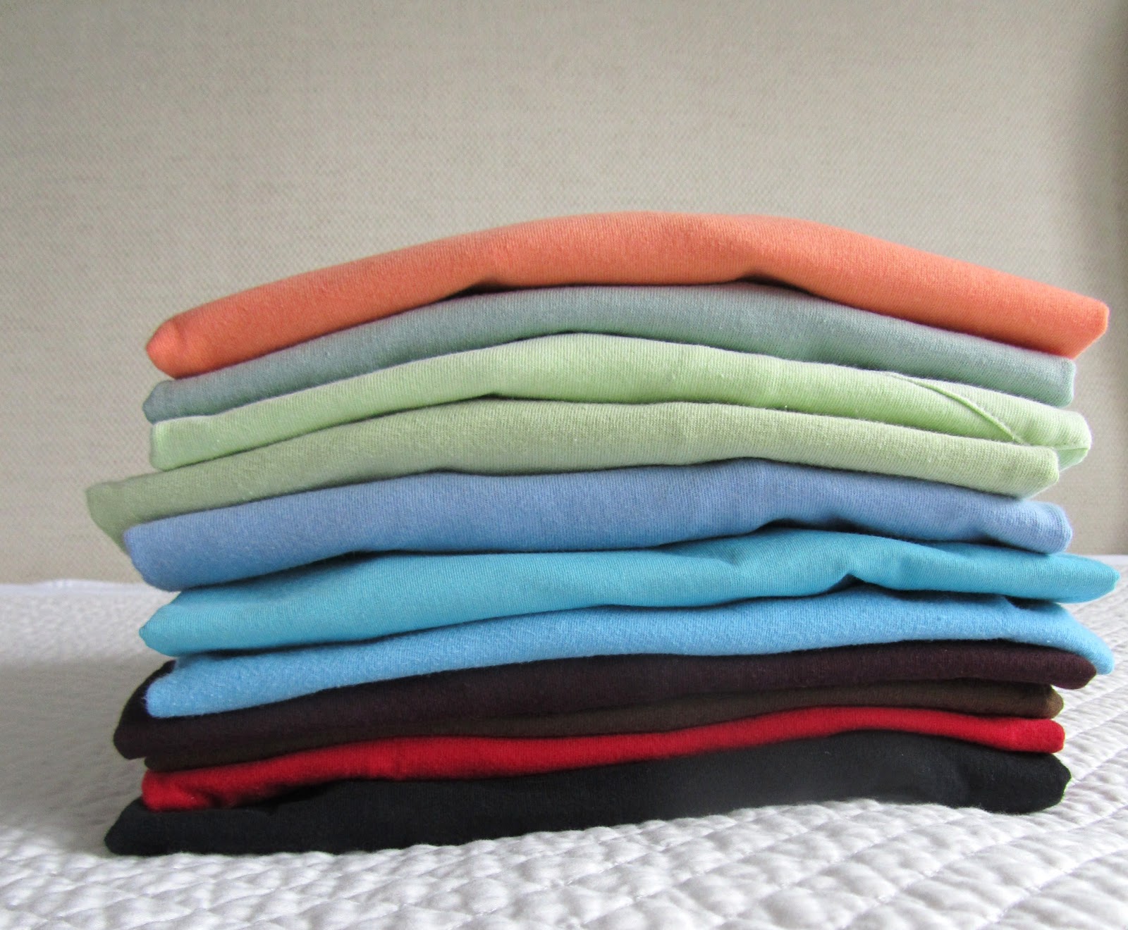 black folded shirt