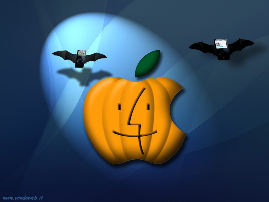 Halloween apple logo wallpaper