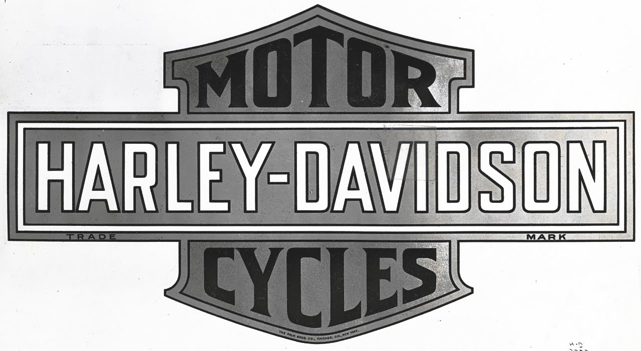 Harley Davidson Logo Black and white