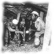 Miners in Crown goldmine, Johannesbur 1935