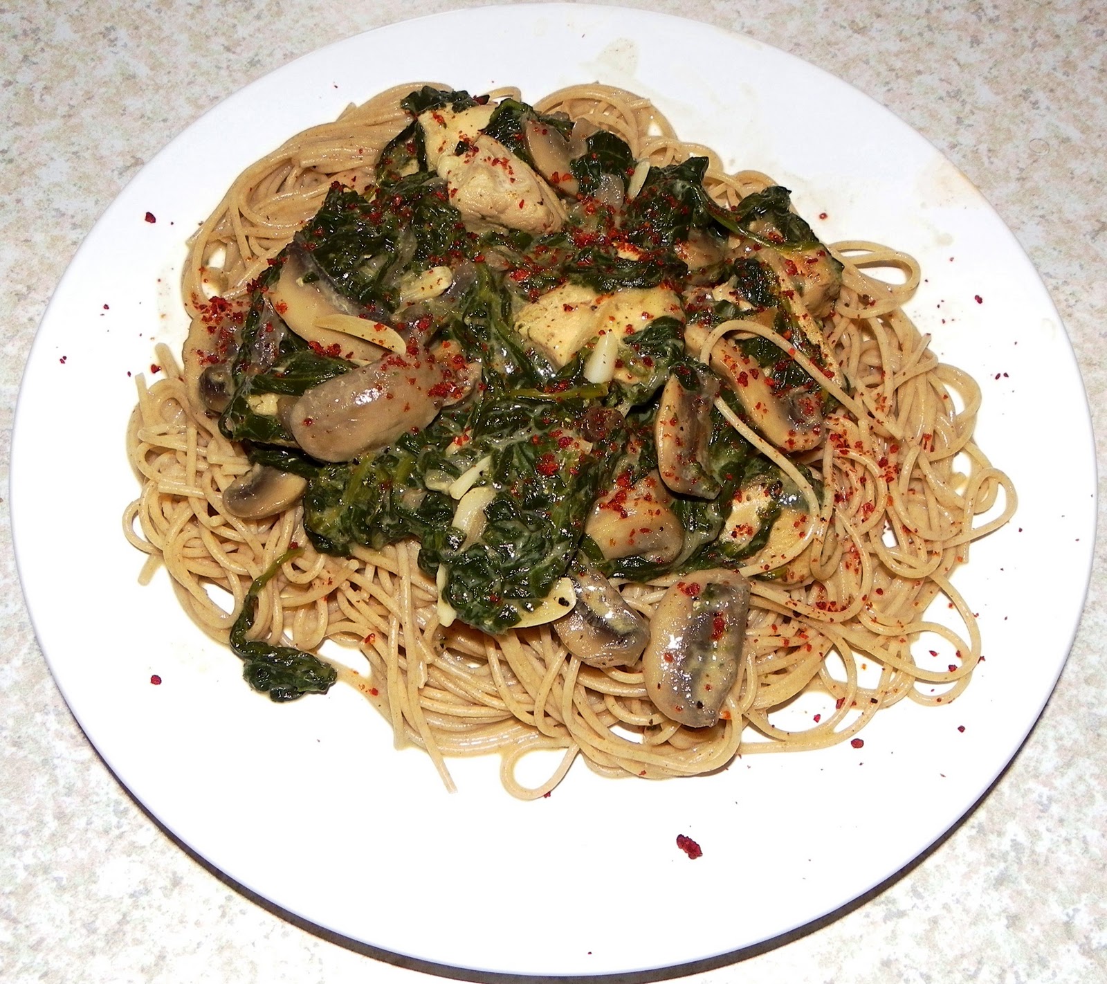 Arab dishes: Spinach pasta