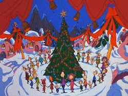 grinch whoville christmas stole whos clip tree mean seuss dr holiday around clipart down scene song feeling learned 1966 decorations