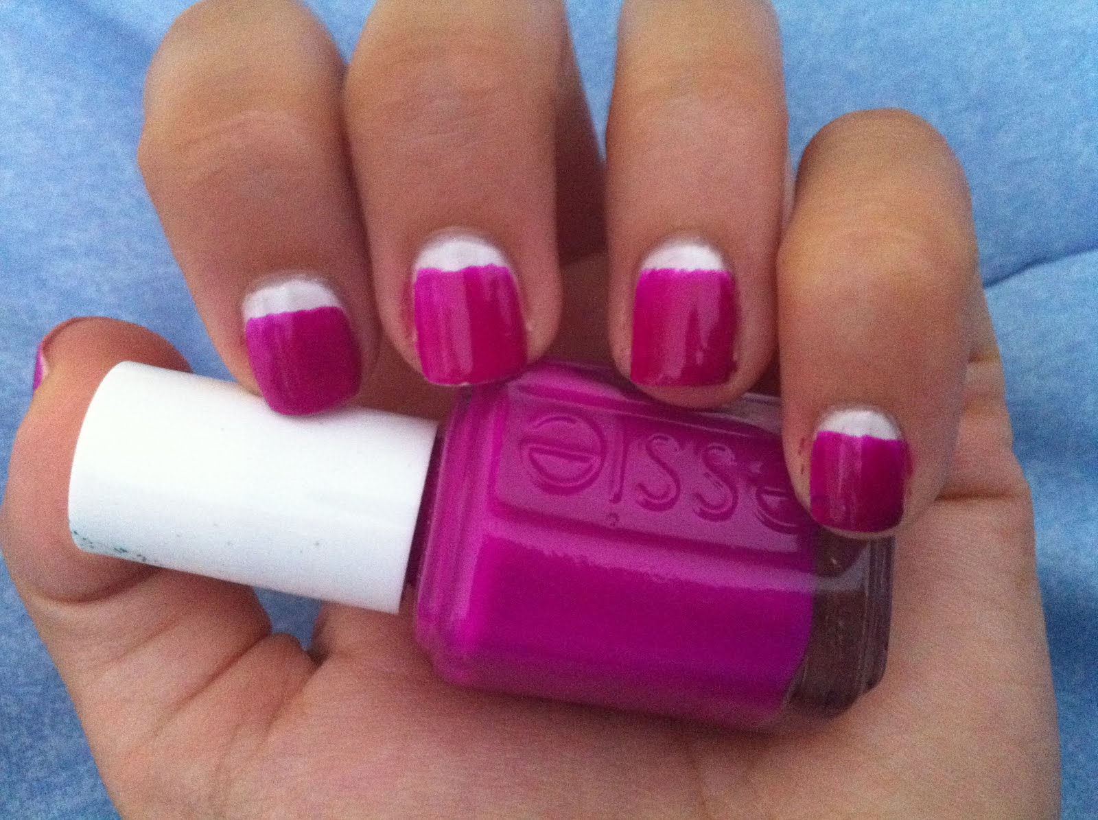 This Little Finger Essie Bermuda Shorts Half Moon Mani