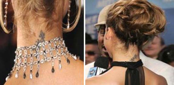 jessica alba tattoo on neck