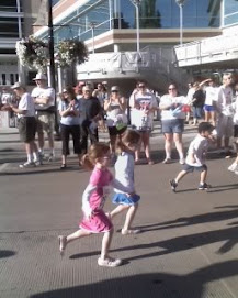My little girls running.