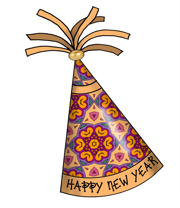 happy new year hat clipart - photo #48