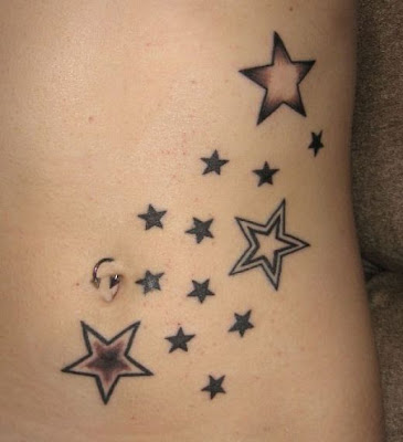 stars tattoos on side. Girl Star Tattoos