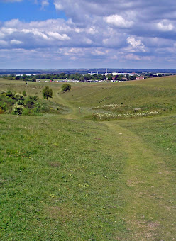 On the left, Sundon village and church, just one of the many quaint hamlets and villages on this section. On the right, Therfield Heath leading into Royston.