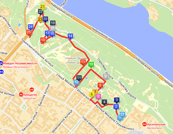 Парк шевченко киев карта