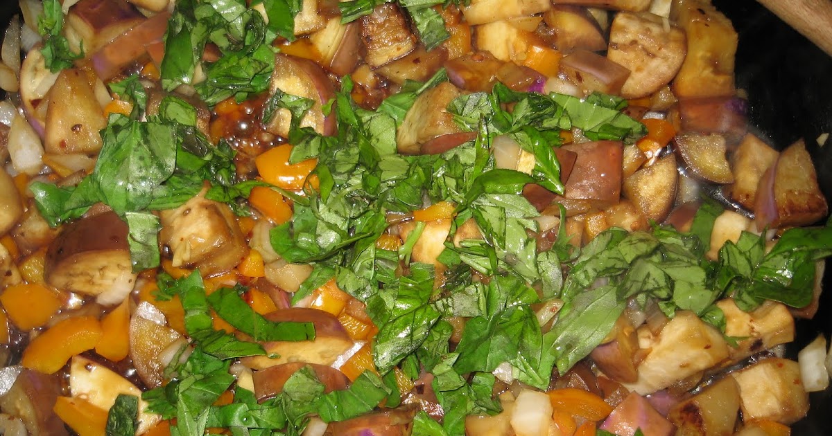 Thai Spicy Eggplant with Sweet Basil