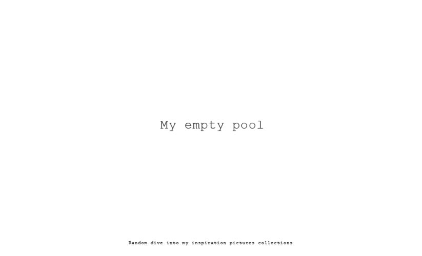 My empty pool