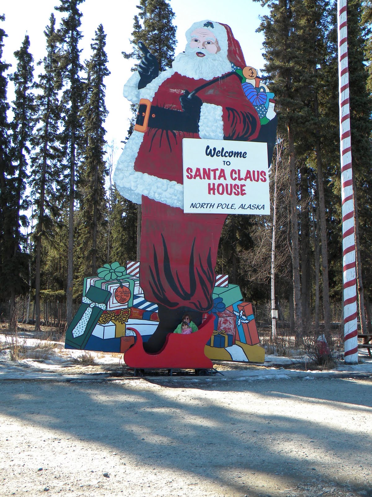 Traveling Through North Pole, Alaska at Easter