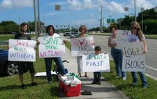 Coconut Creek residents and Everglades Earth First! protest Lowes Development