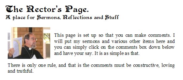 The Rector's Page