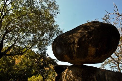 Posted by Vibha Malhotra : Madan Mahal - Watch Tower of the Past : The Balancing Rock - Seems like Magic