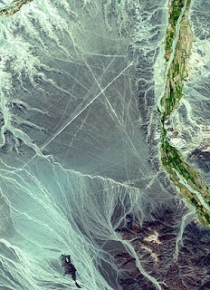 Imagen satelital de las líneas de Nazca
