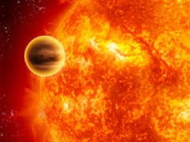 Representación artística de un exoplaneta que orbita cerca de su sol. Crédito de la imagen: NASA.