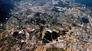 Una vista aérea de la CERN, la Organización Europea para las Investigación Nuclear.