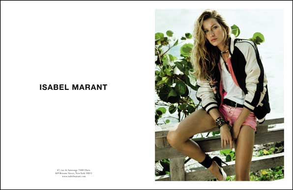 Things I Like: Gisele Bundchen for Isabel Marant, S/S 2011 Ad Campaign!