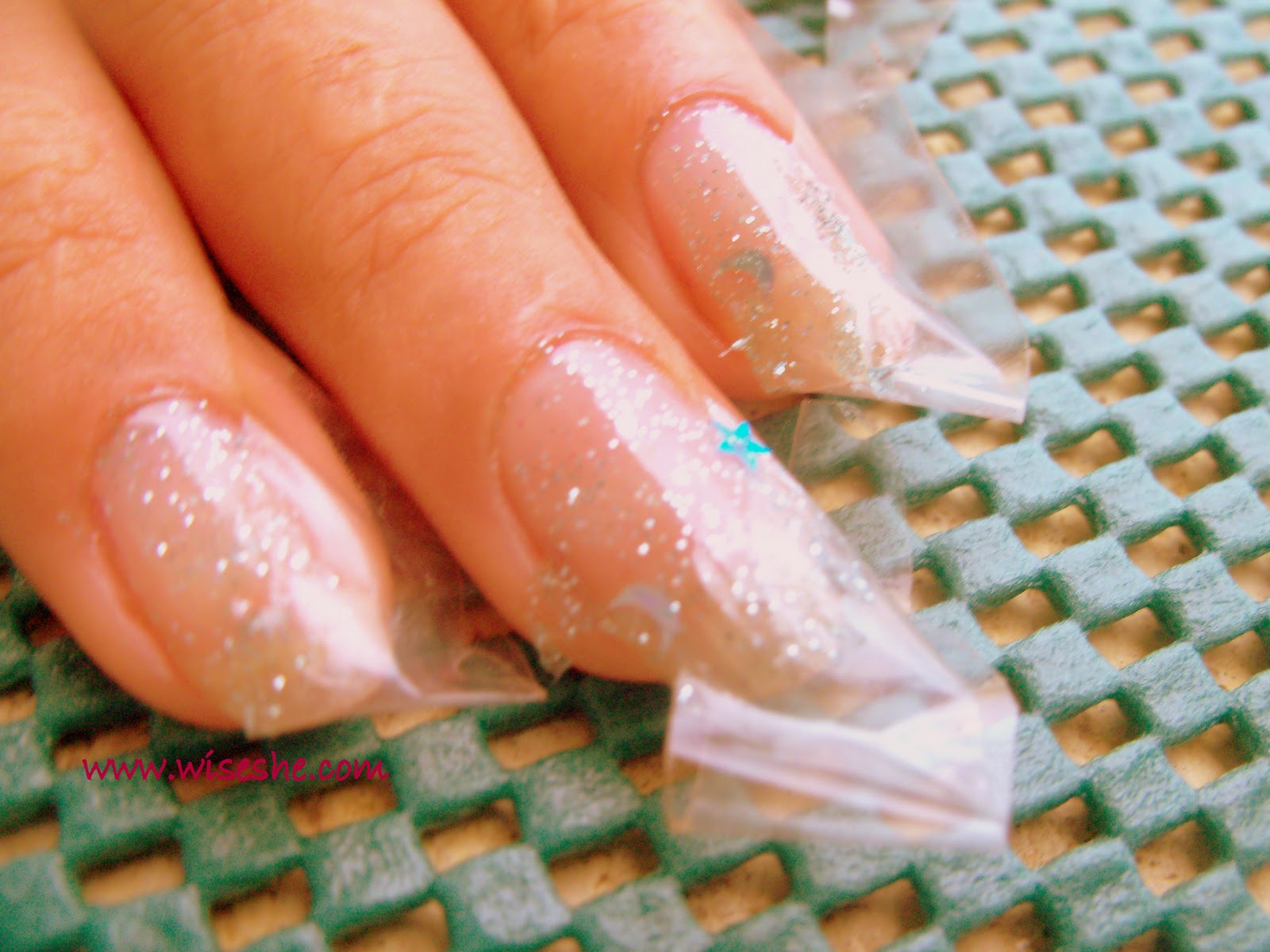 image of glitter nail art step by step