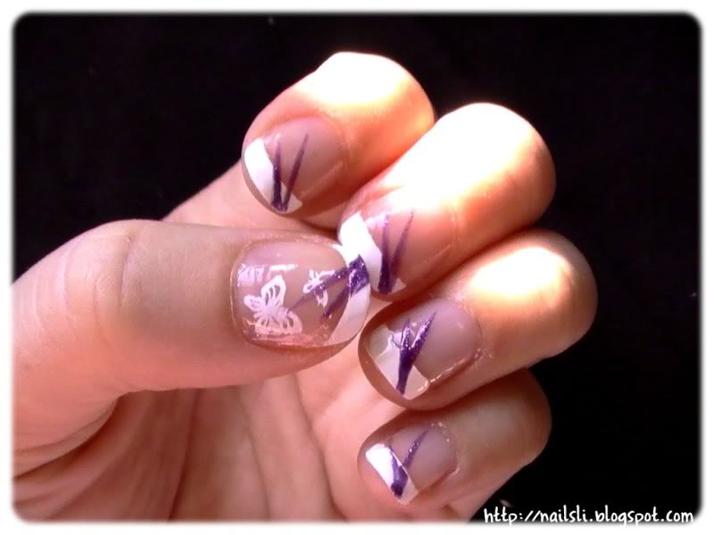 Easy french manicure nail art NAIL NAIL