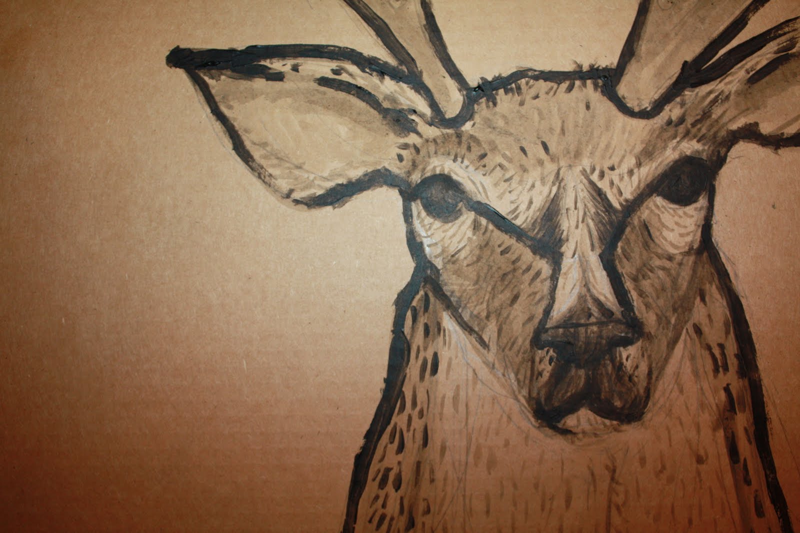 whimsically made Cardboard paintings