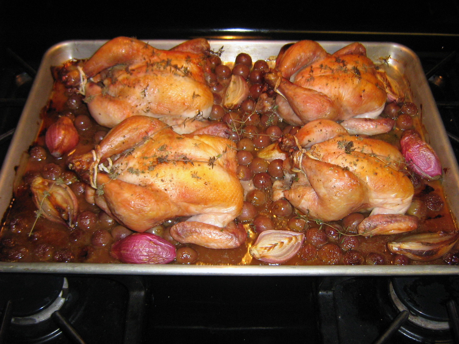 Janis Cooks Roasted Cornish Hens with Grapes
