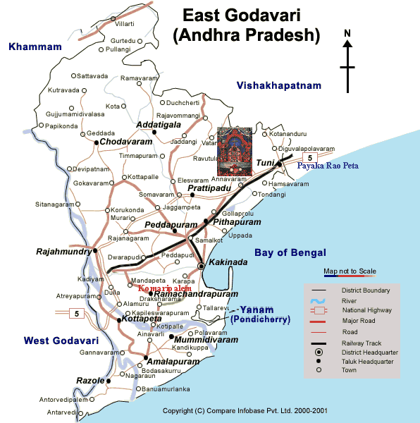 Annavaram Route Map