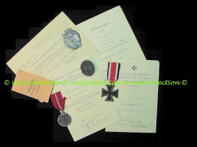 WWII German Urkunden, Citation "Gefrierfleisch Orden" = Frozen Flesh Medal..... Ost Front