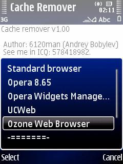 Symbian web browser cache cleaner Cache Remover, YouTube and RedTube mobile video downloader