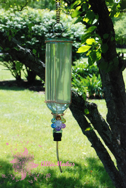 wine bottle hummingbird feeder