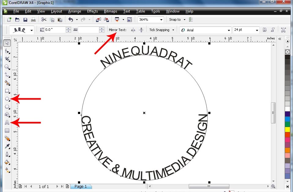 Cara Membuat Tulisan Bengkok Di Corel Bangku Sekolah