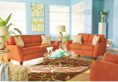Colorful Interior Decorating and Living Room Home Furnishings