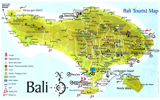 High Resolution Bali Tourist Map Bali Tour Agency