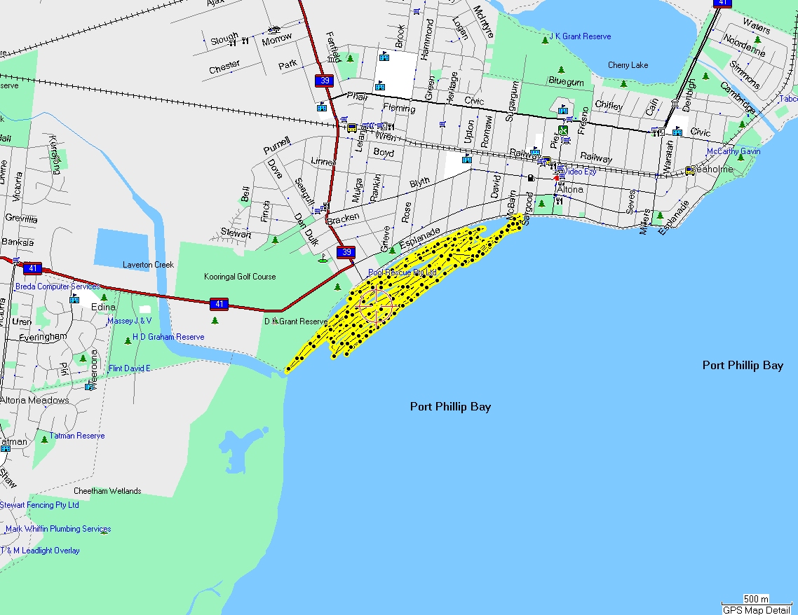Peter's kitesurfing blog: A personal speed record at Altona in the late