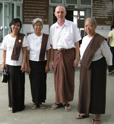 Volunteers and Michael at Saddhamaransi Yeithka June 2009
