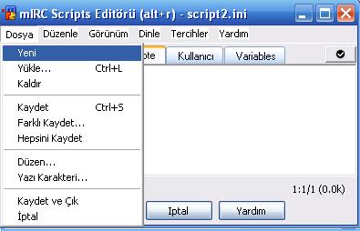Mirc hazır kodları nasıl eklenir ! % 100 Bedava Türkçe mIRC INDIR ...
