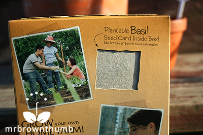 Home Farming Plantable basil seed card