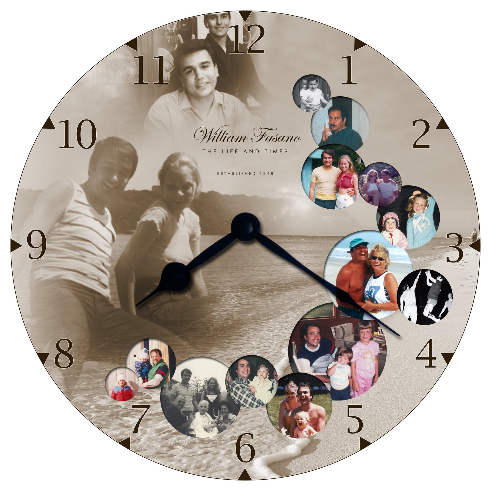 Kat and Mouse Design Custom Clock Face Design