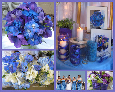 CtWedding FloristTrends Blue and Purple Wedding bouquets