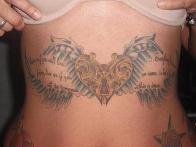 heart with wings tattoos. Key Heart and Wings Tattoos.