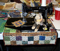 My Featherweight on the sewing mat I bought from Tazzie in Australia